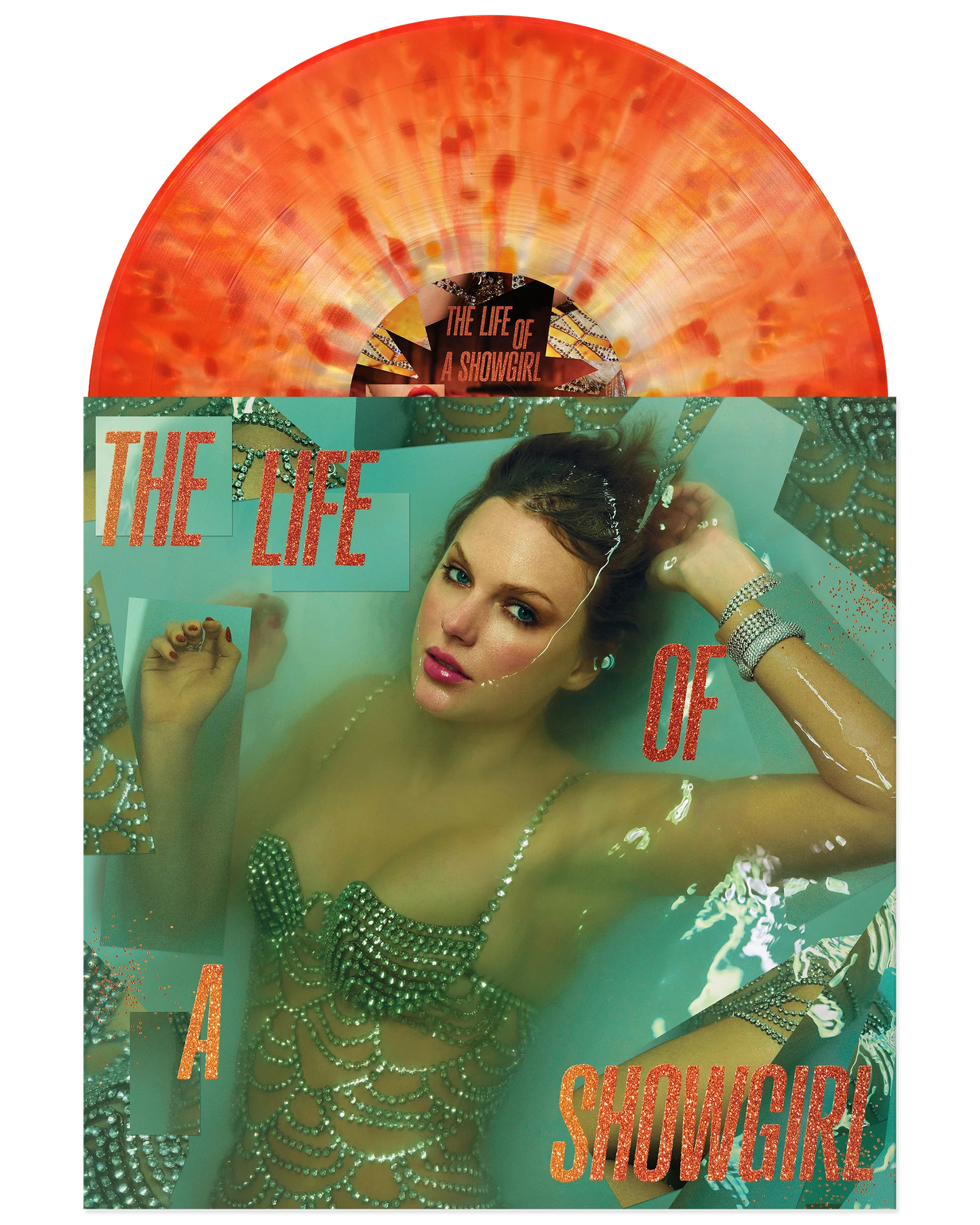The Life of a Showgirl: Lit My Sky Up Orange Metallic Vinilo - Taylor swift (envio inmediato)